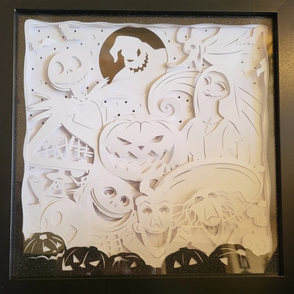 Nightmare Before Christmas Lighted Shadow Box DIY